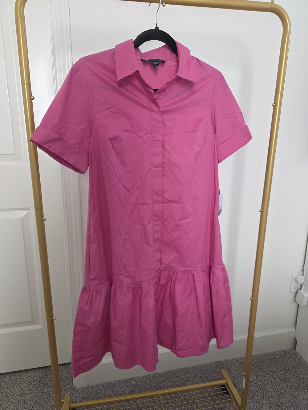 Donna Morgan Fuchsia Button-Up Dress